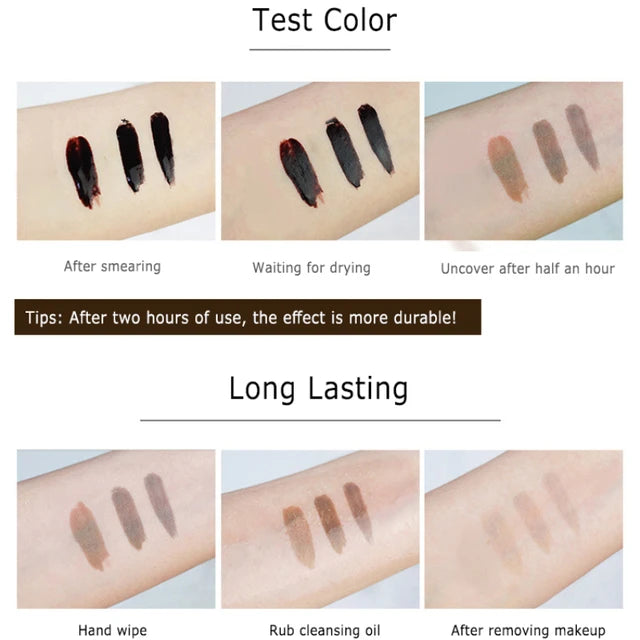 Semi-Permanent Eyebrow Cream Waterproof Longlasting No-discoloring Without Blooming Easily Create Natural Eyebrow Shaping Makeup