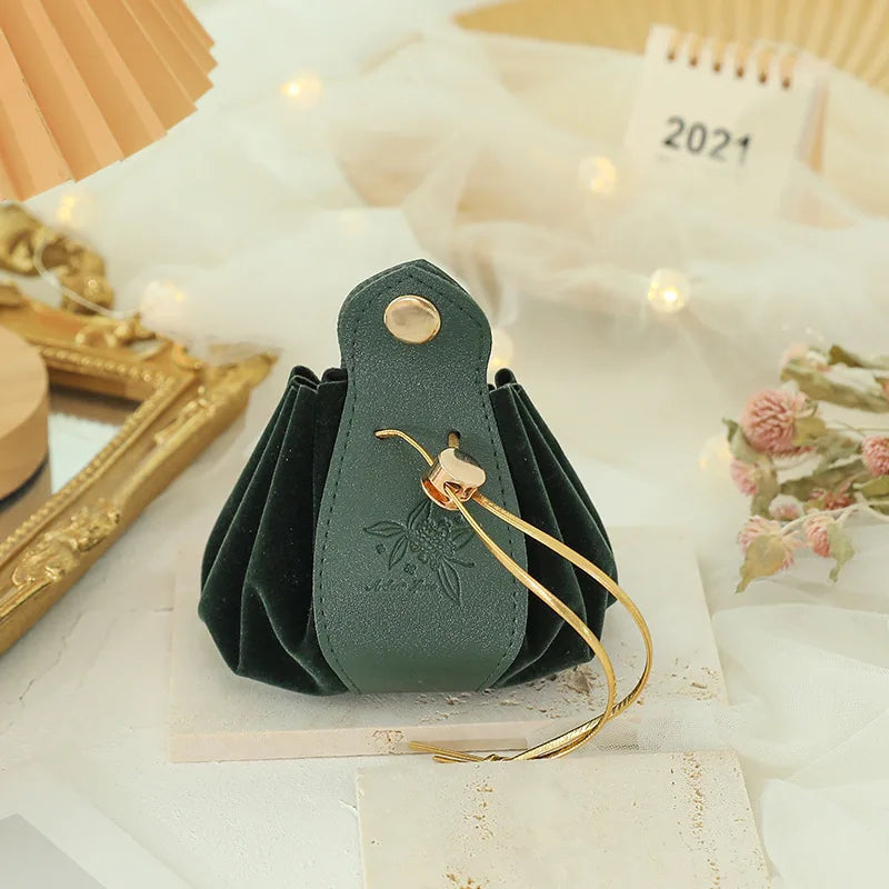 4 Pcs PU Leather and Velvet Gift Bags with Drawstrings - Wedding Candy Pouch bags 4 Pcs PU Leather and Velvet Gift Bags with Drawstrings - Wedding Candy Pouch bags