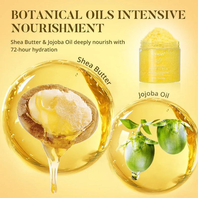 LIYALAN Turmeric Body Scrub LY45 - TUZZUT Qatar Online Shopping