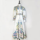 Women's Fashion Print with Single Button Flare Sleeves 070615979 3XL - TUZZUT Qatar Online Shopping