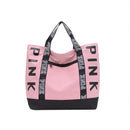 PINK Letter Tote Handbag B1001 - TUZZUT Qatar Online Shopping
