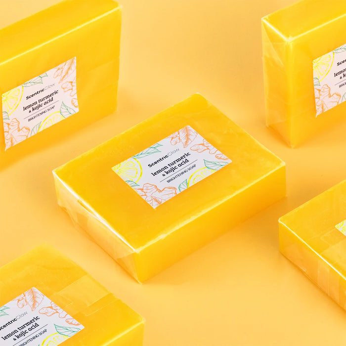Scentric Glow Lemon Turmeric & Kojic Acid Brightening Soap 100g Scentric Glow Lemon Turmeric & Kojic Acid Brightening Soap 100g