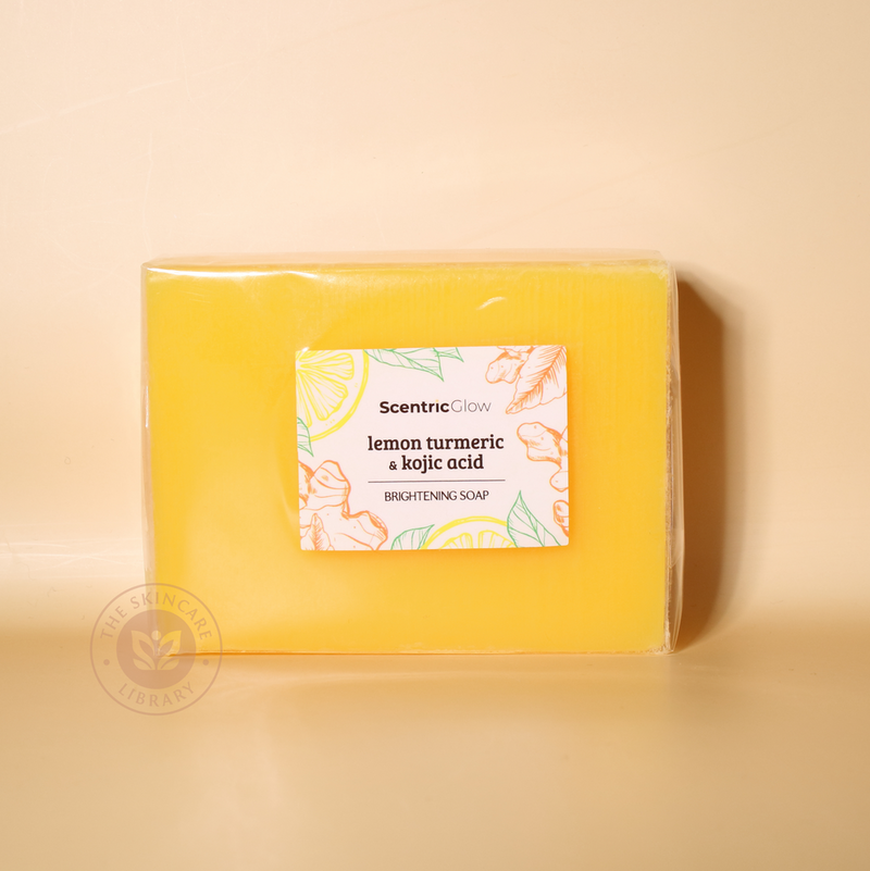 Scentric Glow Lemon Turmeric & Kojic Acid Brightening Soap 100g - TUZZUT Qatar Online Shopping