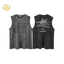 Vintage Loose Printed Sleeveless Vest M 408645 - TUZZUT Qatar Online Shopping