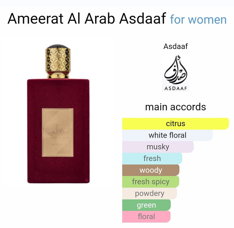 Ameerat Al Arab EDP 100ml (3.4Oz) for Women By Asdaaf Lattafa
