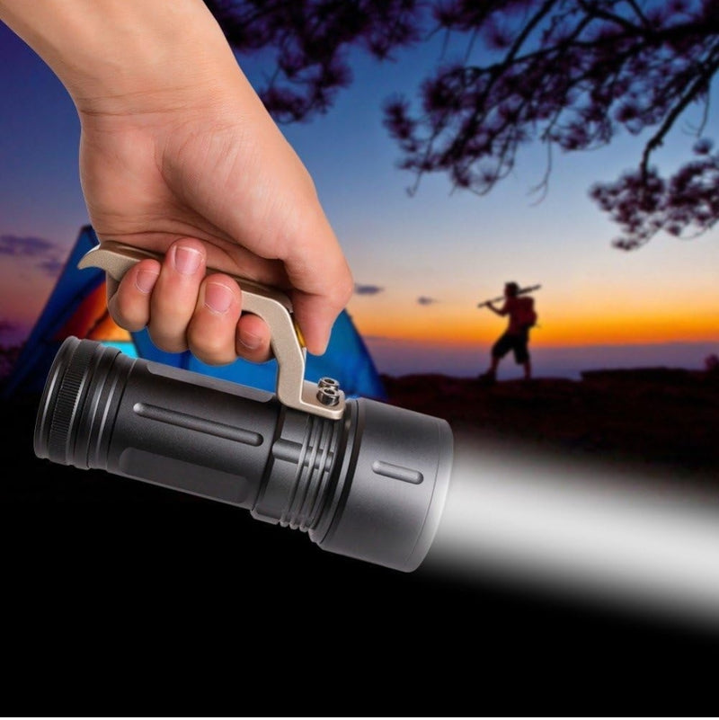 Rechargeable LED High Power Searchlight Metal 3 Mode Long Beam Flashlight Torch Max 8000 Lumens XM-LT6