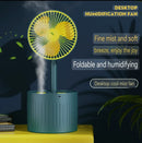 Desktop Foldable Rechargeable Humidification Mini Fan F-082 - TUZZUT Qatar Online Shopping