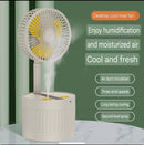 Desktop Foldable Rechargeable Humidification Mini Fan F-082 - TUZZUT Qatar Online Shopping