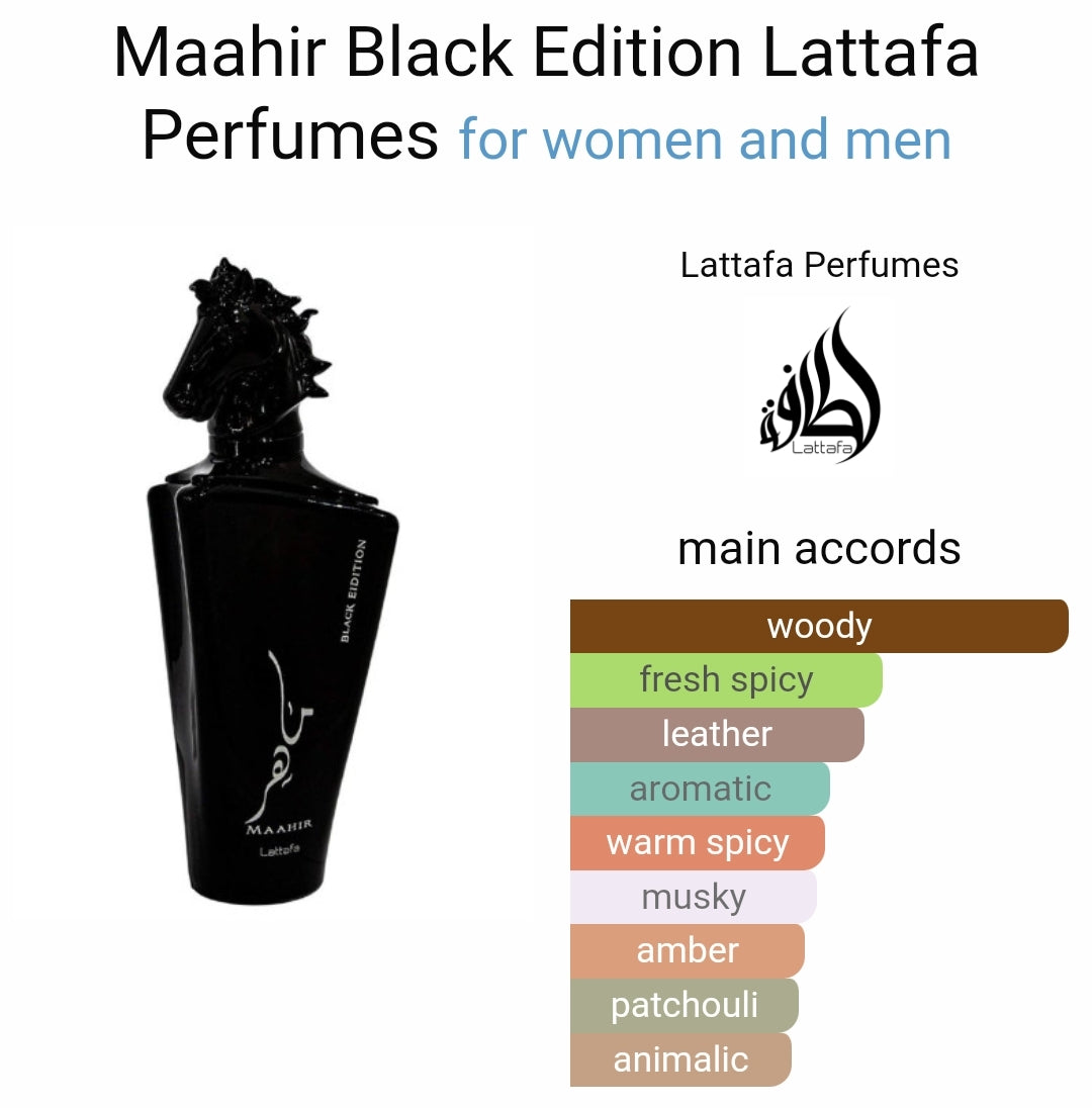 Maahir Black Edition EDP - 100ml By Lattafa for Men and Women Maahir Black Edition EDP - 100ml By Lattafa for Men and Women