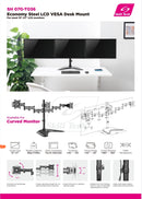 Single Pole Triple-Monitor Aluminium Articulating Monitor Mount Stand - SH 070T036 (Fits Most 13" ~ 27" Screen) - TUZZUT Qatar Online Shopping