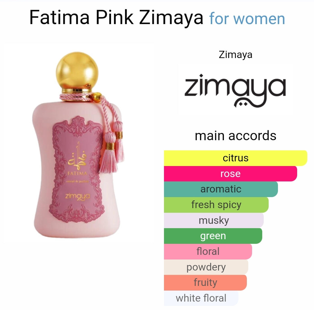 Zimaya Fatima Pink extrait de parfum 100ml For Women Zimaya Fatima Pink extrait de parfum 100ml For Women