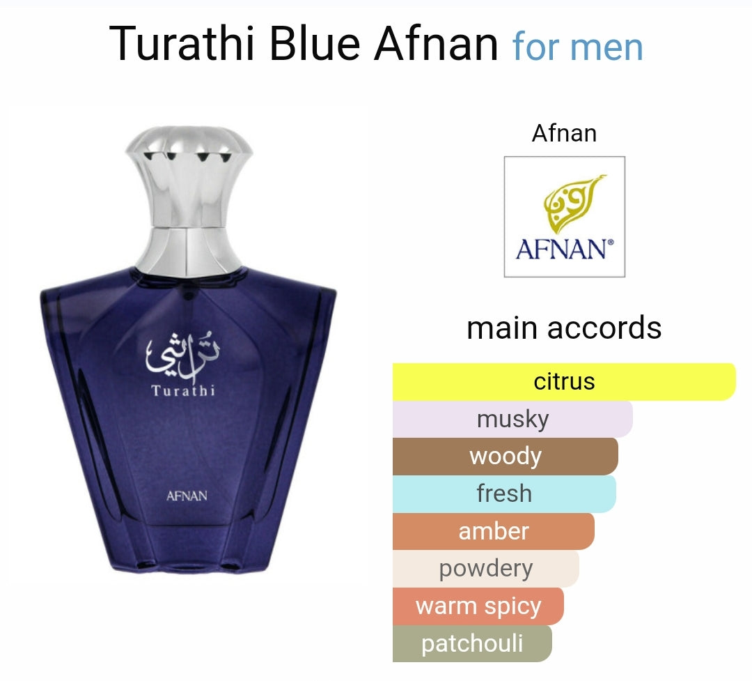 Afnan Turathi Blue Eau De Parfum 90ml for Men - *Inspired by Bvlgari Tygar* Afnan Turathi Blue Eau De Parfum 90ml for Men - *Inspired by Bvlgari Tygar*