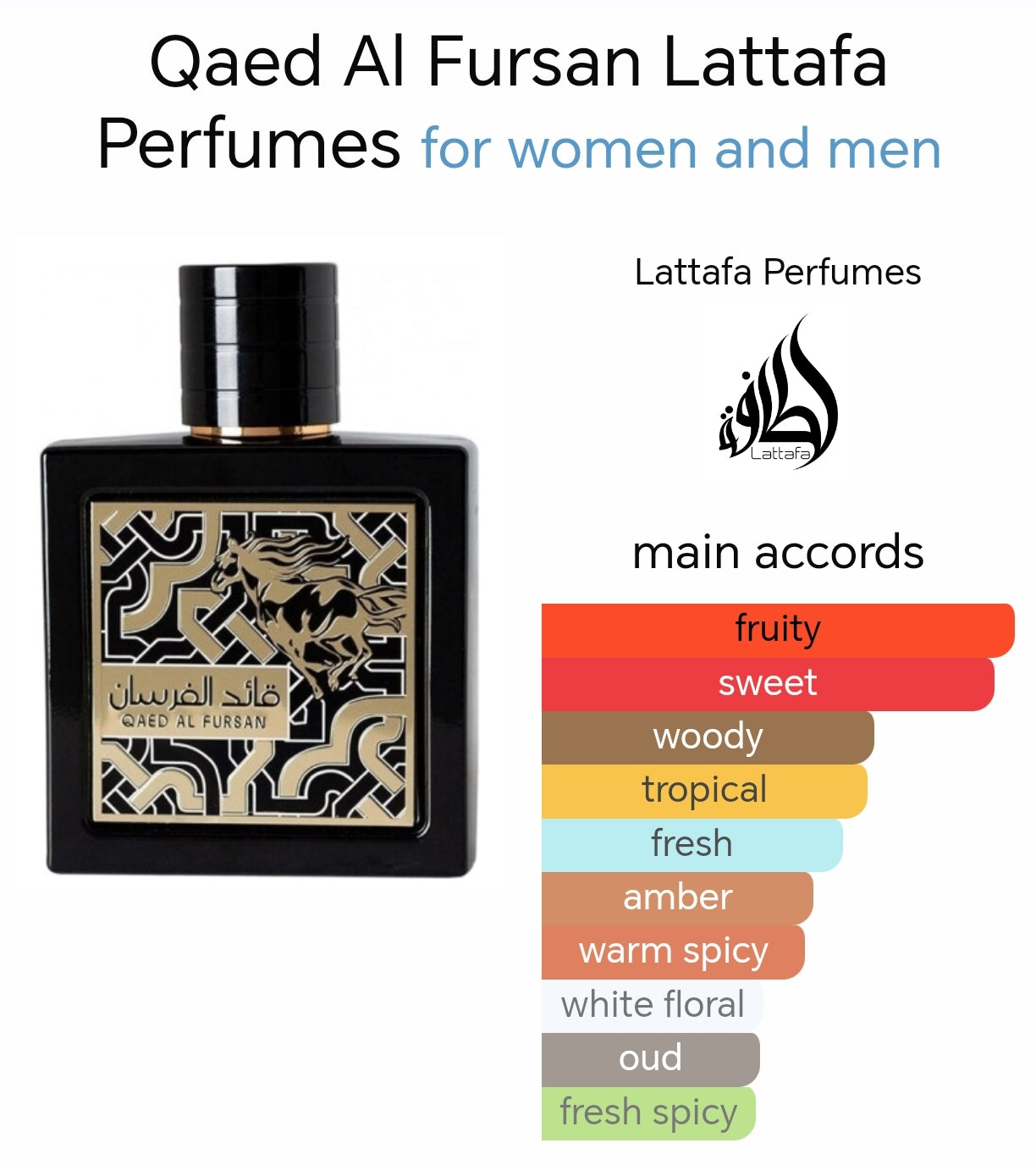 Qaed Al Fursan EDP Perfume - 90ml By Lattafa Qaed Al Fursan EDP Perfume - 90ml By Lattafa