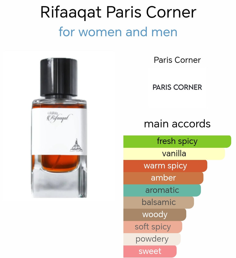 Paris Corner Rifaaqat EDP Perfume - 85ml for Unisex