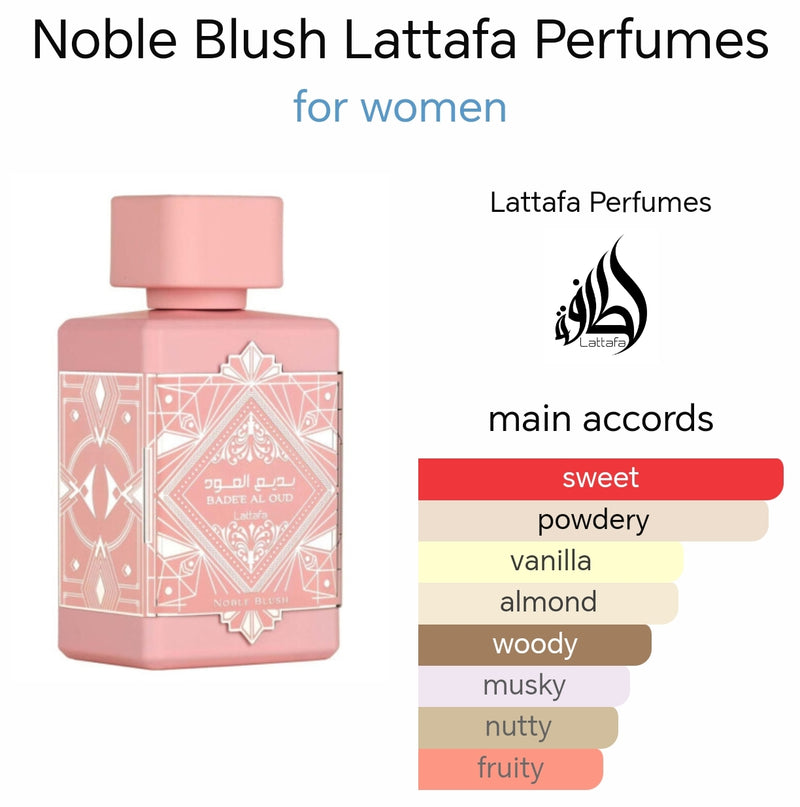 Badee Al Oud Noble Blush EDP Perfume -100ml By Lattafa for Women