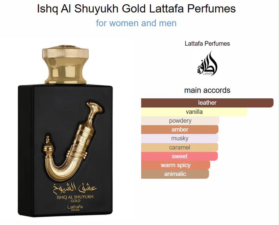 Ishq Al Shuyukh Gold EDP 100ml By Lattafa Pride