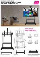 Skill Tech Large Heavy-Duty Steel Tv Trolley Stand with Shelf - DG 110B FS (Fits Most 42" ~ 120") - Tuzzut.com Qatar Online Shopping