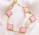 Vintage Bracelet Pink Yellow Gold 5 Motifs V664 - TUZZUT Qatar Online Shopping