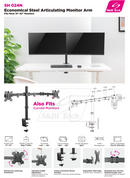 Single Pole Dual-Monitor Steel Articulating Monitor Arm - SH 024N (Fits Most 13" ~ 32") - Tuzzut.com Qatar Online Shopping