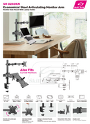 Single Steel Articulating Monitor Arm With Laptop Tray - SH 0240KN (Fits Most 13" ~ 32") - Tuzzut.com Qatar Online Shopping