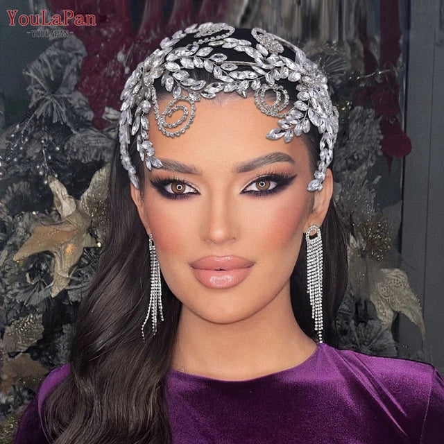 Bride Headbands Wedding Crystal Hair Accessories for Women Girls Headdress Hair Jewelry - S46788894 - Tuzzut.com Qatar Online Shopping