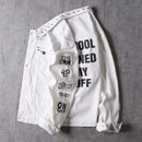 Men's y2k Jeans Clothing Patches Windbreaker Denim Jacket S4732516 XL - TUZZUT Qatar Online Shopping