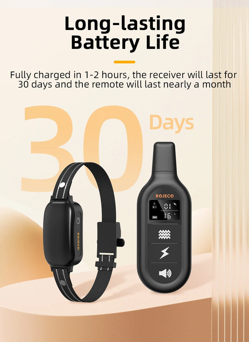 Electric Dog Training Collar Digital Rechargeable Remote Control PD521 - TUZZUT Qatar Online Shopping