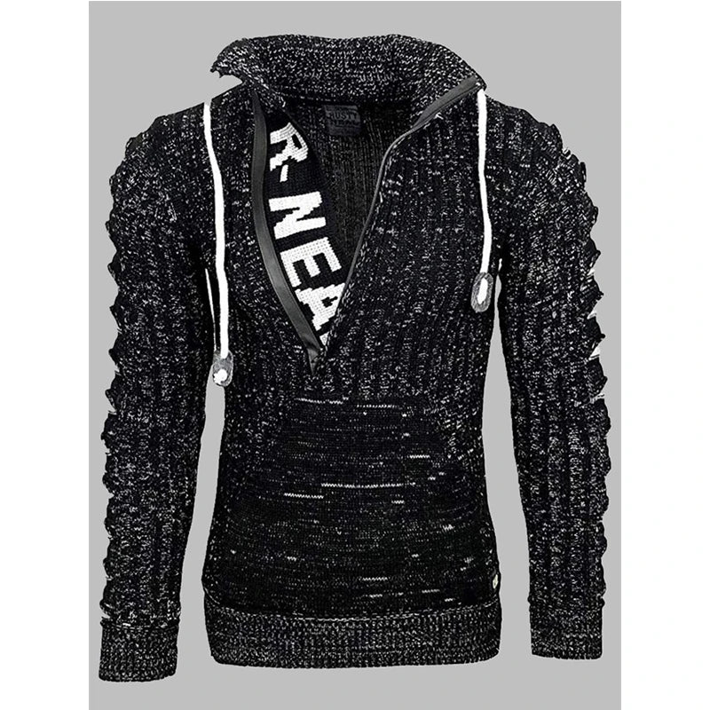 Fall/Winter Men's Loose Stand Collar Pullover Sweater Tether Trend Knitwear S4270320 Fall/Winter Men's Loose Stand Collar Pullover Sweater Tether Trend Knitwear S4270320