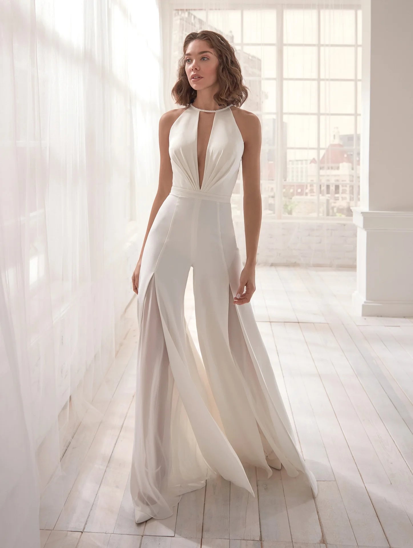 Womens Deep V-neck Sleeveless Off Shoulder jumpsuit S301203 S Womens Deep V-neck Sleeveless Off Shoulder jumpsuit S301203 S