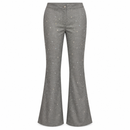 Women’s Grey Rhinestone Flared Trousers YD43