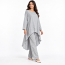 Women’s Silver Grey High-Low Tunic & Trouser Set YD14