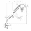 Single Monitor Gas Spring Deskmount - SH 100 C012 (Fits Most 13" ~ 32") - Tuzzut.com Qatar Online Shopping