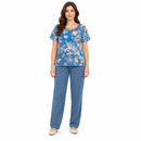 Women’s Blue Floral Top & Matching Trousers Set 117282