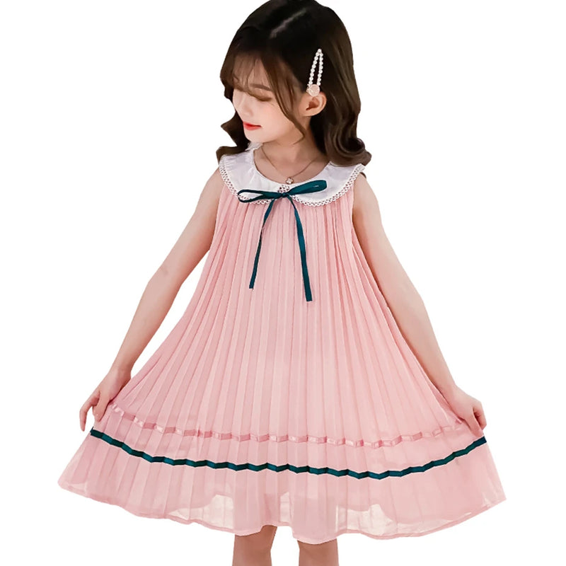 Summer Dresses For Girls Sleeveless Girl Dress Patchwork Children Dress Teen Girl Costume S1977149