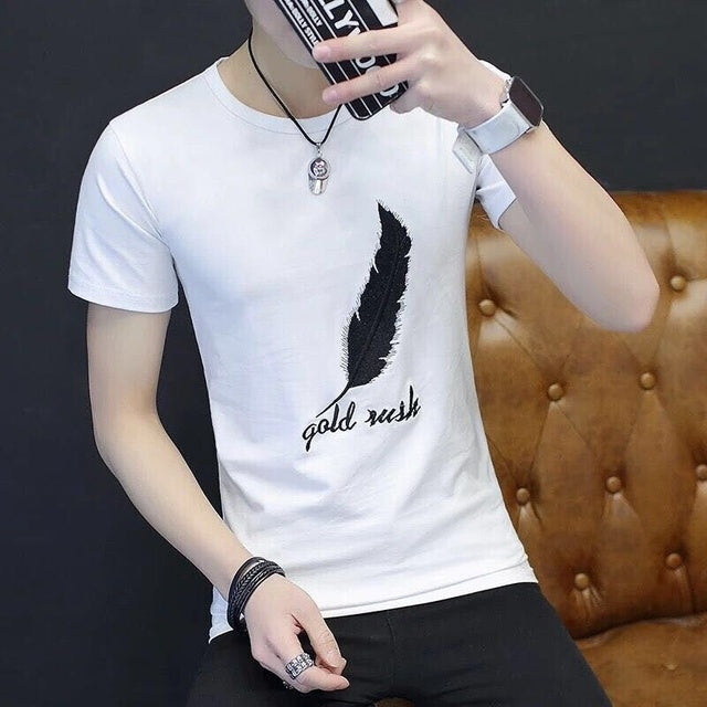 Summer Men's T-shirt Oversized Casual Breathable Harajuku Streetwear Short Sleeve Y2k Gym Tees Graphic Goth Clothes X3143945 - Tuzzut.com Qatar Online Shopping
