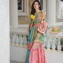 Summer Vintage Print Bohemian Maxi Dress Women Flare Sleeve O Neck Flower Plaid Sashes Lace Up Boho Holidays Party Long Vestidos S4495854 - Tuzzut.com Qatar Online Shopping