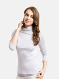 Women Turtleneck Long Sleeved Solid Pullovers Knitted Natural  Chic Bottoming T Shirt S2499215 - Tuzzut.com Qatar Online Shopping