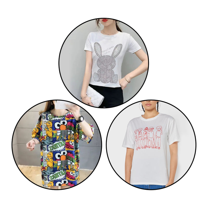 3 Pcs Women's Fashion T-Shirt Set M S4599569