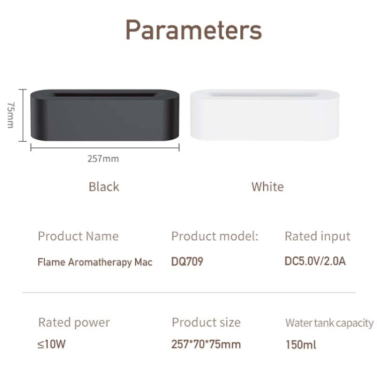 DQ709 Flame Aromatherapy Diffuser Quiet USB Air Humidifier - TUZZUT Qatar Online Shopping