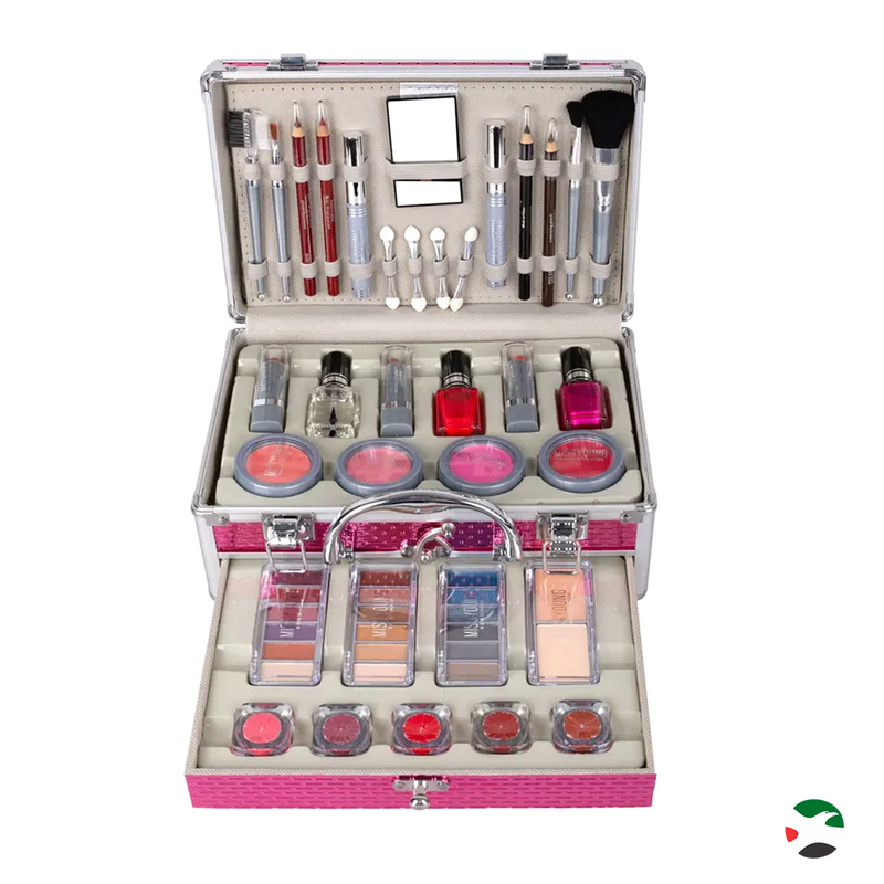 Miss Young Make Up Kit Facial Makeup Gift Sets Make Up Vanity Box Colorful Nail Polish Cream Blush - MC 5614