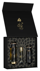 Lattafa Teriaq Intense 3-Piece Gift Set - EDP Perfume,Travel Spray,Hair Mist.