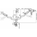 Triple Monitor Gas Spring Deskmount - SH 100 C036 (Fits Most 17" ~ 30") - Tuzzut.com Qatar Online Shopping