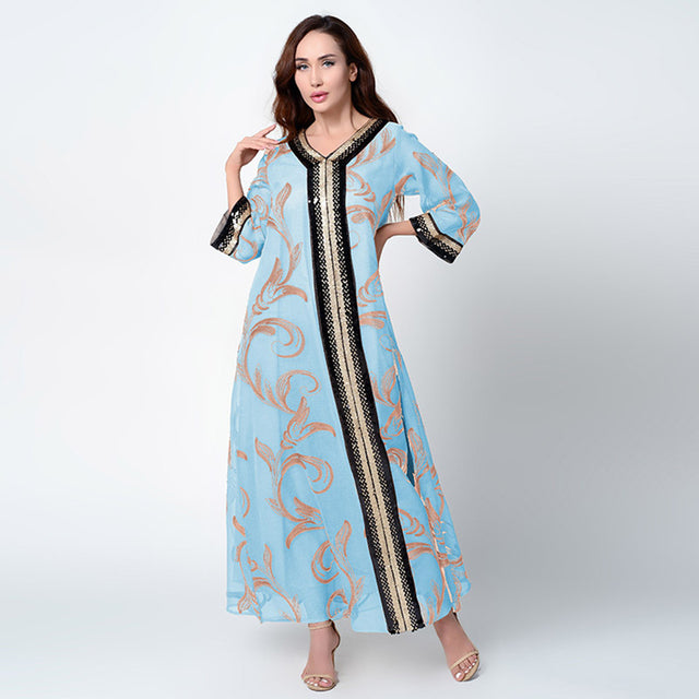 Turkey Islam Muslim Maxi Dress African Kaftan Moroccan Caftan Abaya Dubai Dresses For Women Djellaba Robe Longue Femme Musulmane S4437848