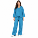 Women’s Turquoise Blue Blouse & Trouser Set 3111