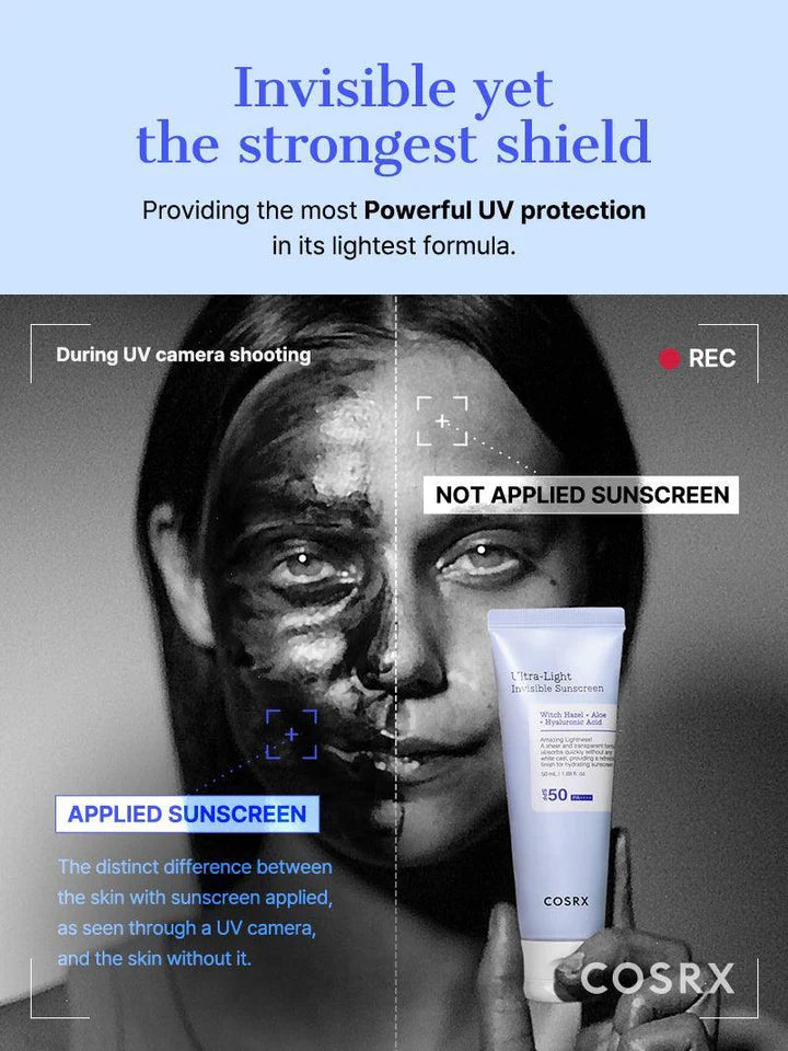 COSRX Ultra-Light Invisible Sunscreen SPF50 PA++++ 50ml COSRX Ultra-Light Invisible Sunscreen SPF50 PA++++ 50ml