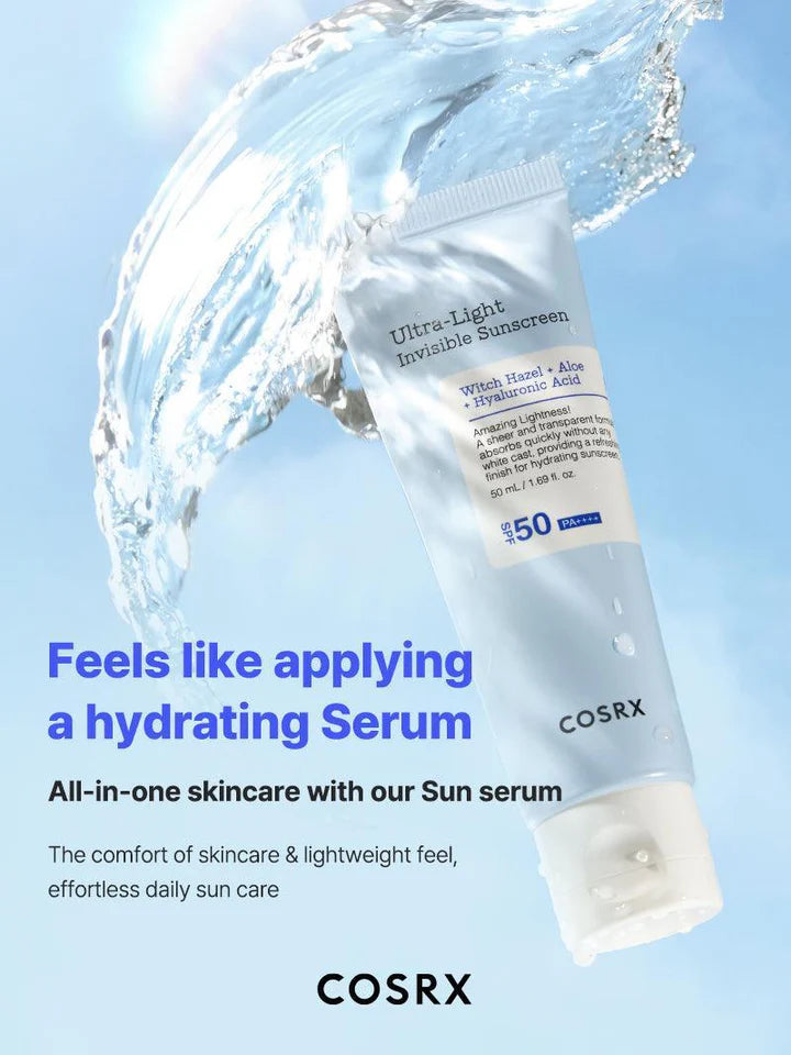 COSRX Ultra-Light Invisible Sunscreen SPF50 PA++++ 50ml COSRX Ultra-Light Invisible Sunscreen SPF50 PA++++ 50ml