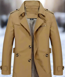 Men's Casual Coat  Windbreaker Jacket  Spring Military Jacket Coat Single-Breasted Notch Lapel Parka S4724390 - TUZZUT Qatar Online Shopping