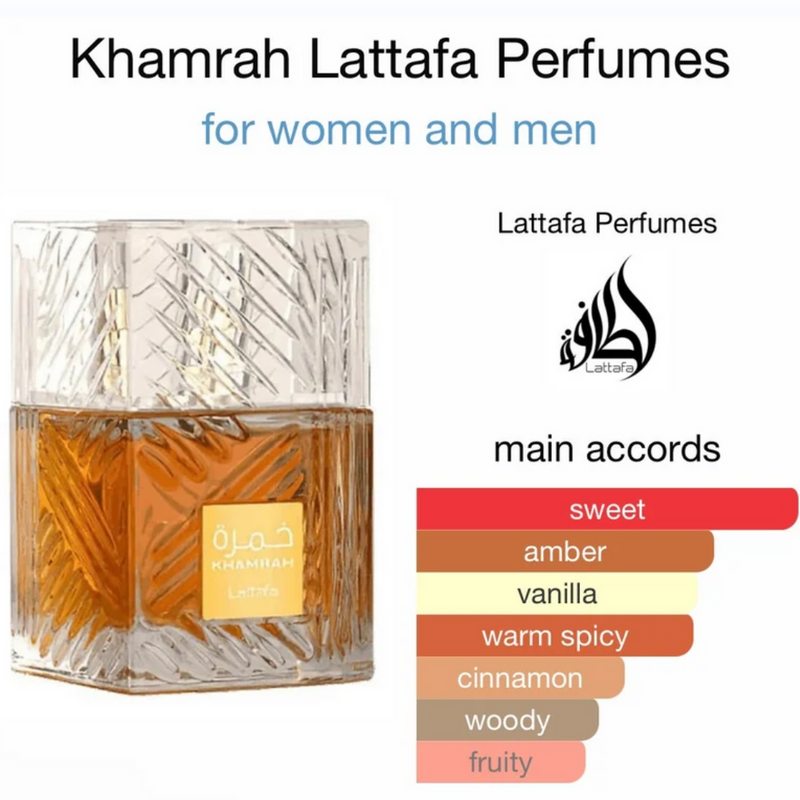 Khamrah EDP Unisex Perfume -100ml & Ameer Al Oudh - Intense Oud EDP Perfume 100ML By Lattafa