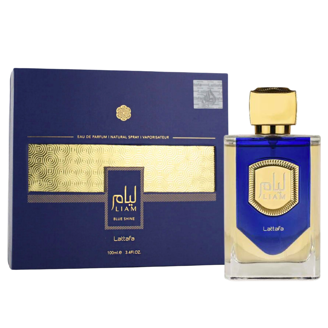 Liam Blue Shine EDP Spray 100ML (3.4 OZ) By Lattafa, Refreshing And Aromatic Fragrances For Men & Women Liam Blue Shine EDP Spray 100ML (3.4 OZ) By Lattafa, Refreshing And Aromatic Fragrances For Men & Women