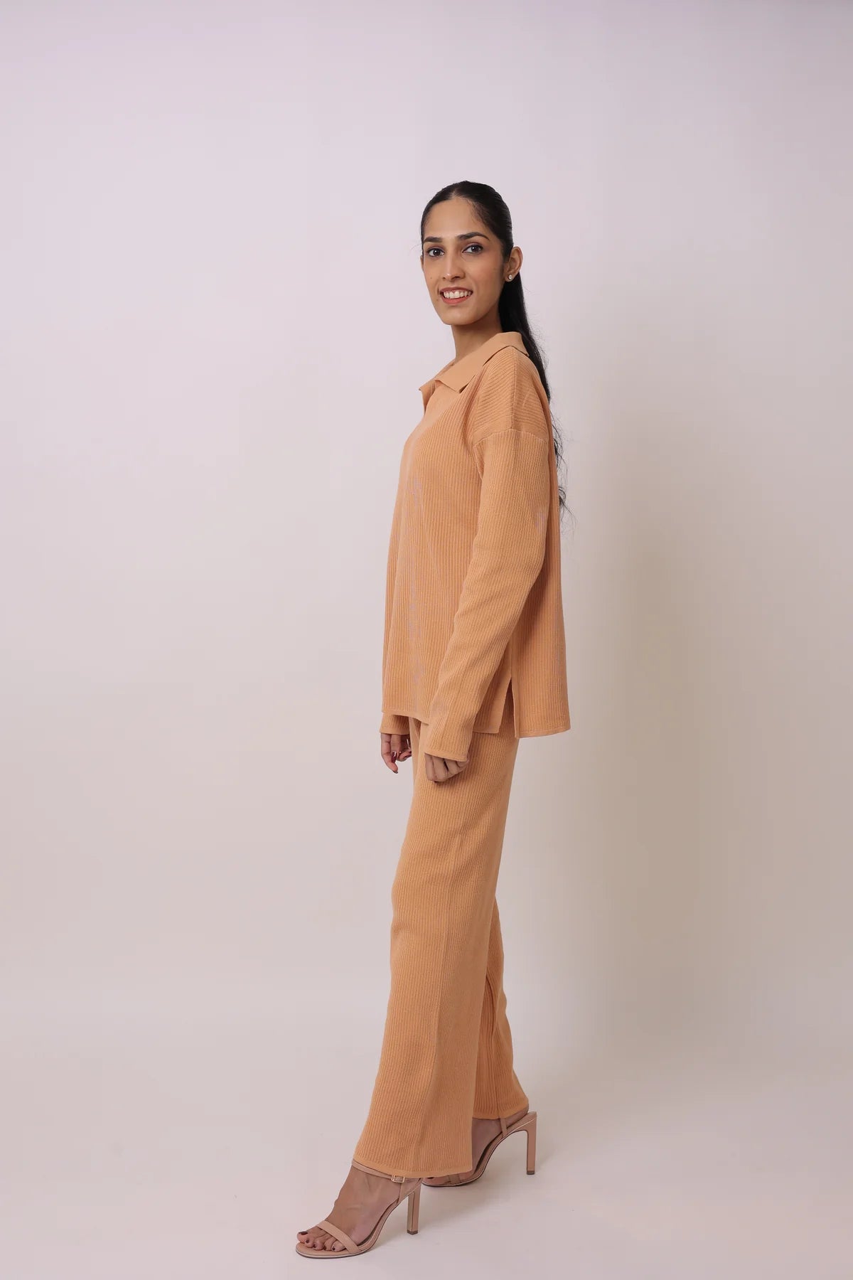 Ribbed Knit Top and Wide Leg Pant Coord Set 7008356 Ribbed Knit Top and Wide Leg Pant Coord Set 7008356